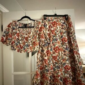 Rachel Multicolor Floral Skirt Set